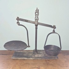 Antique W.E.M. Weighing Scales Kitchenscale Balance Weegschaal Wood LARGE