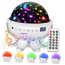 Baby Sound Machine Outdoor Speaker Electronics Projector with Star, 30 White
