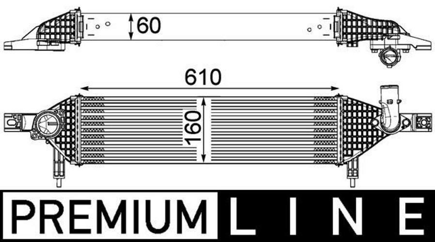 MAHLE ORIGINAL CI 320 000P intercooler LLK Turbo Intercooler