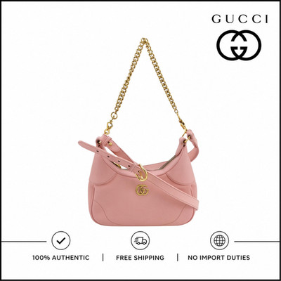 Gucci Aphrodite Small  Shoulder Leather Bag Wild Rose Auth