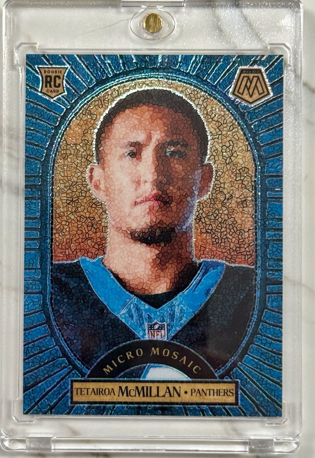 2025 Panini Mosaic Micro Mosaic Tetairoa McMillan RC Case Hit Rookie #23