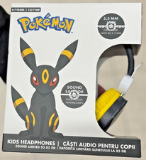 Casque Audio Enfant Pokémon Noctali Umbreon PRISE JACK 3.5MM RETRACTABLE Cadeau