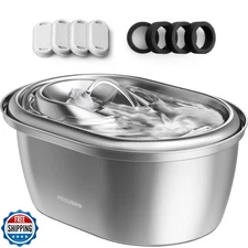 PETLIBRO Stainless Steel Cat Water Fountain, 101oz/3L Pet Water F