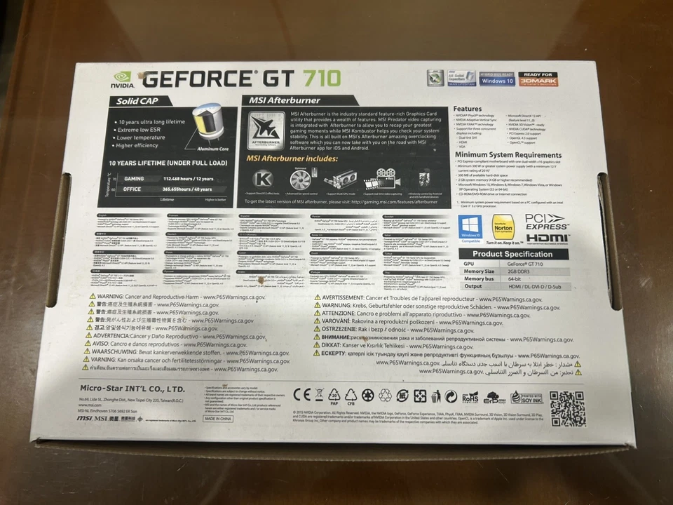 MSI Nvidia GeForce GT 710 2 GB GDDR3 PCI Express x16 Video Card - Image 2 of 2