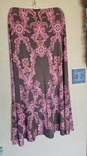 Y2K Fairy Paisley Lightweight Long Bedazzaled Front Skirt M