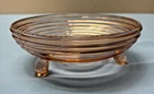 Vintage Anchor Hocking Pink Depression Glass Manhattan Footed Bowl Candy Dish