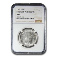 1948-S Booker T. Washington Half Dollar MS-67 NGC