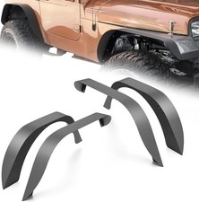 For Yj Flat Front And Rear Fender Flares Compatible With 1987-1989