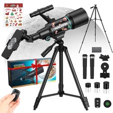 Telescope for  Adults, 70mm Aperture 300mm Portable Refractor Telescope with...