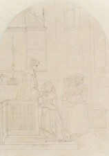 Nazarener, Eucharistie, Forchheim, um 1820, Bleistift Unbekannt (19.Jhd)