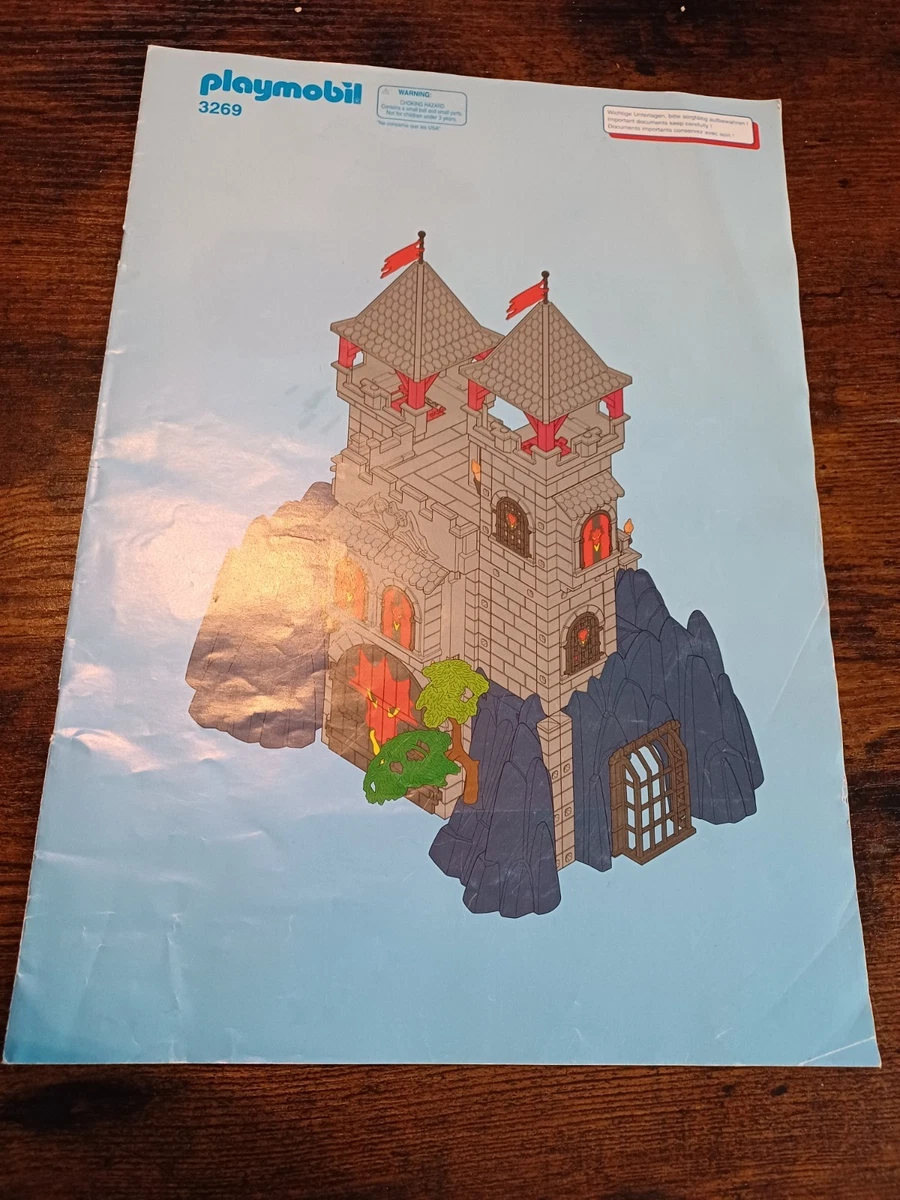Playmobil Forteresse Du Dragon Rouge - Lot 3269 - Château Chevaliers