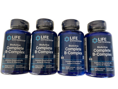 Life Extension BioActive B-Complex Complete (4 Pack)  240 caps - Free Shipping