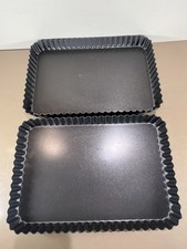 Lakeland My Kitchen Fluted Quiche Tin X 2 Used But Good Condition 21 X 31cm
