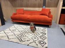 Swoon John Lewis Chorley 3 Seater Sofa In Burnt Orange Easy Velvet RRP £1899