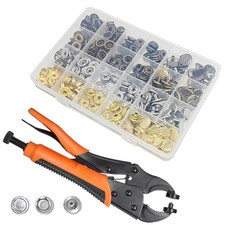 Snap Button Kit - 100 Sets Heavy Duty Metal Snaps for Fabric, Canvas, Leather...