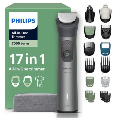 Philips Multigroom 7000 Series All in One 17 Stück Trimmer Rasierer und Haarschneidemaschine