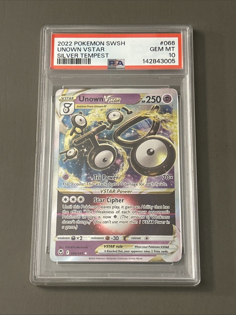Pokemon TCG: Unown VSTAR 066/195 Swsh12 Sword & Shield Silver