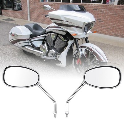 Chrome Motorcycle Rear View Mirrors 10mm For Victory Ness Magnum Cross Country