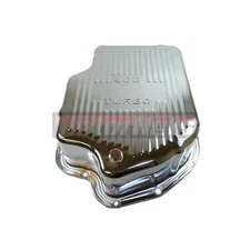 4" deep Chevy GM Buick Chrome Steel TH400 Transmission Pan Finned Extra Capacity