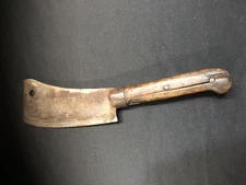 Antique Nichols Bros Greenfield Mass. No 7 Meat Cleaver 7" Blade