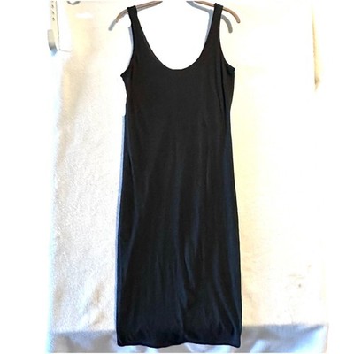 Nation LTD XS Tank Dress Black Minimalist Bodycon Midi Boho Minimal Classic