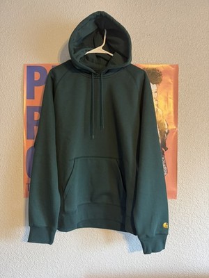 CARHARTT WIP HOODED CHASE SWEATSHIRT DISCOVERY GREEN L NWT