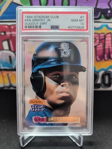 1994 Topps Stadium Club Dugout Dirt #7 Ken Griffey Jr. PSA 10 GEM MINT