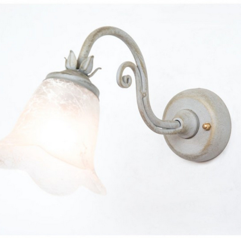 Lampada Muro Linea Elica Silver - Luce d'Atmosfera in Ferro Battuto