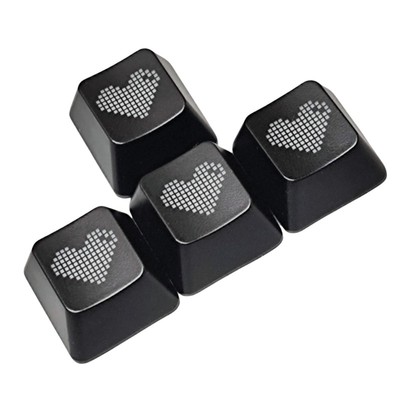 4PCS OEM WASD Heart Keycaps With Light Passing Designing Improve Keyboard