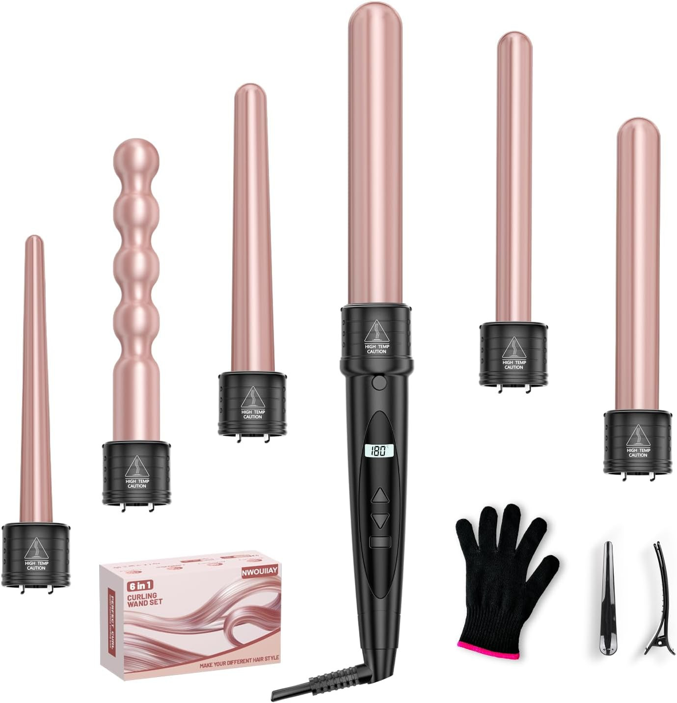 Arricciacapelli 6 in 1 con Display LCD - Tecnologia Ceramica Premium