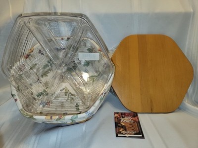 Longaberger 12'' Classic Generations Basket Complete Set LID Liner 2 Protectors