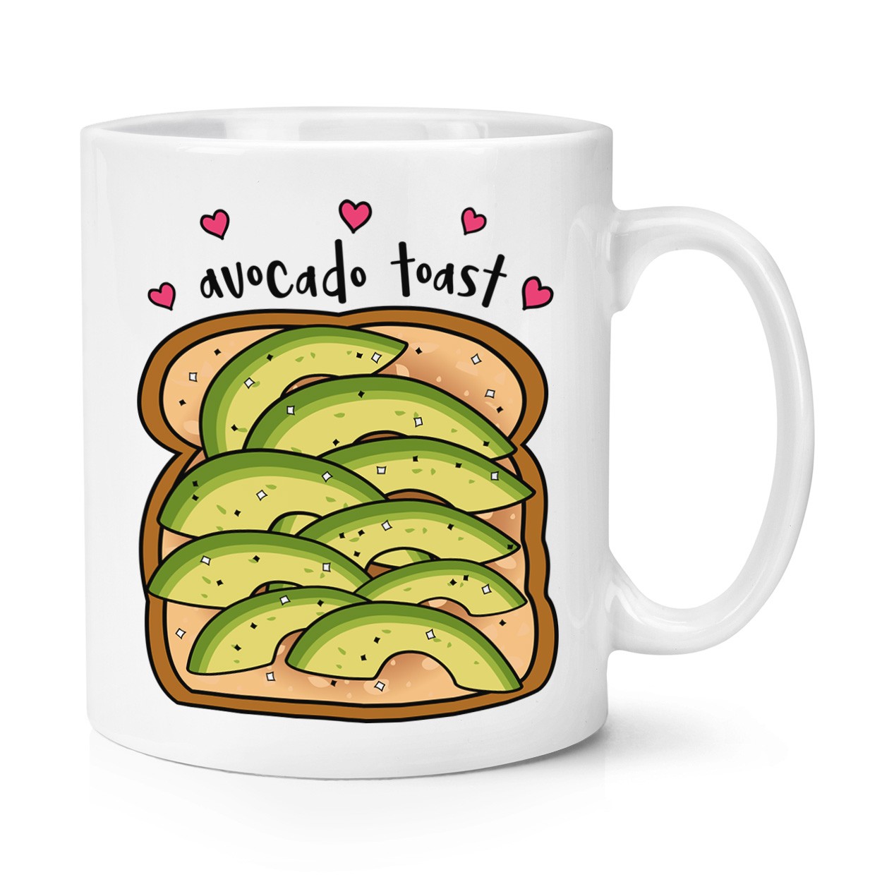 Avocado Toast Sliced 10oz Mug Cup - Funny Joke