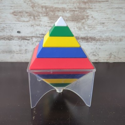 WEDGITS 3D Puzzle  stackable square color pieces with clear base learning toy 