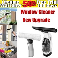 Cordless Window Vacuum Rechargeable Mirror Glass Cleaner Squeegee W/ Battery