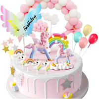 Einhorn Tortendeko Kinder MäDchen Geburtstag Kuchen Topper Set