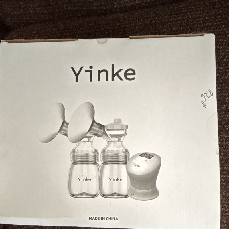 Yinke ABP-2604 Double Electric Breast Pump Set, Battery Operated, White