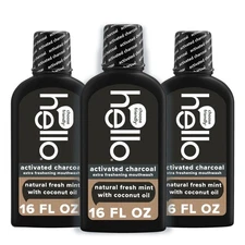 Activated Charcoal Extra Freshening Mouthwash, Natural Fresh Mint and Coconut...