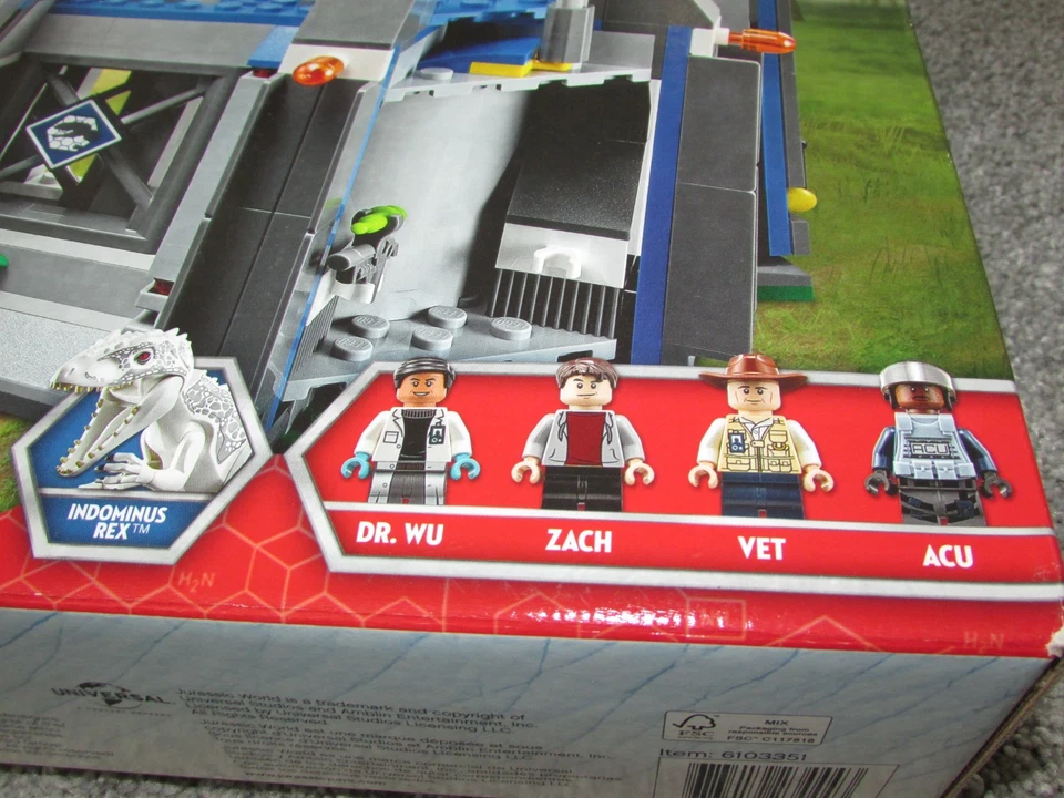 Lego JURASSIC WORLD 75919 ~ INDOMINUS REX BREAKOUT ~ NISB helicóptero retirado Foto 4 de 4