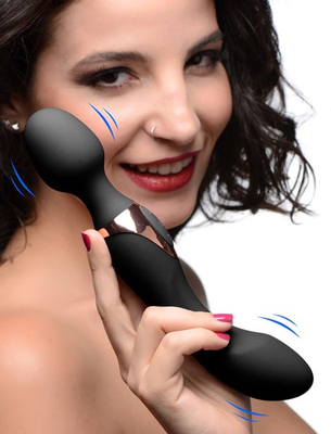 #ad 10X Dual Duchess 2 in 1 Silicone Massager Black $44.86