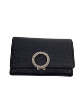 Bvlgari Key Case/Leather/Blk/Plain/Men