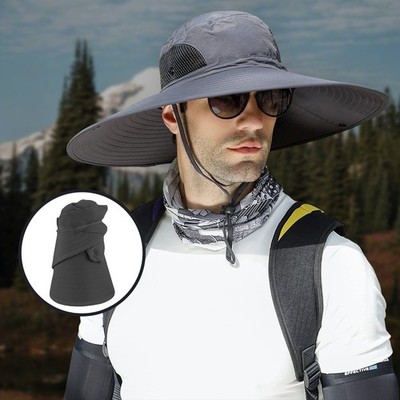 Sun Hat-Wide Brim Hat, Multi-functional Fashionable Bucket Hat,Adjustable Drawst