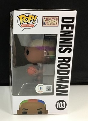 Dennis Rodman signed Chicago Bulls Funko Pop! 103 figure autograph