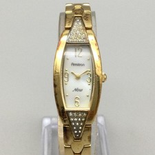 Armitron Now Womens Watch 17mm Gold Tone Crystals 75/2044 New Battery 6.75"