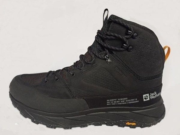 Men Jack Wolfskin Boots Black Suede 47
