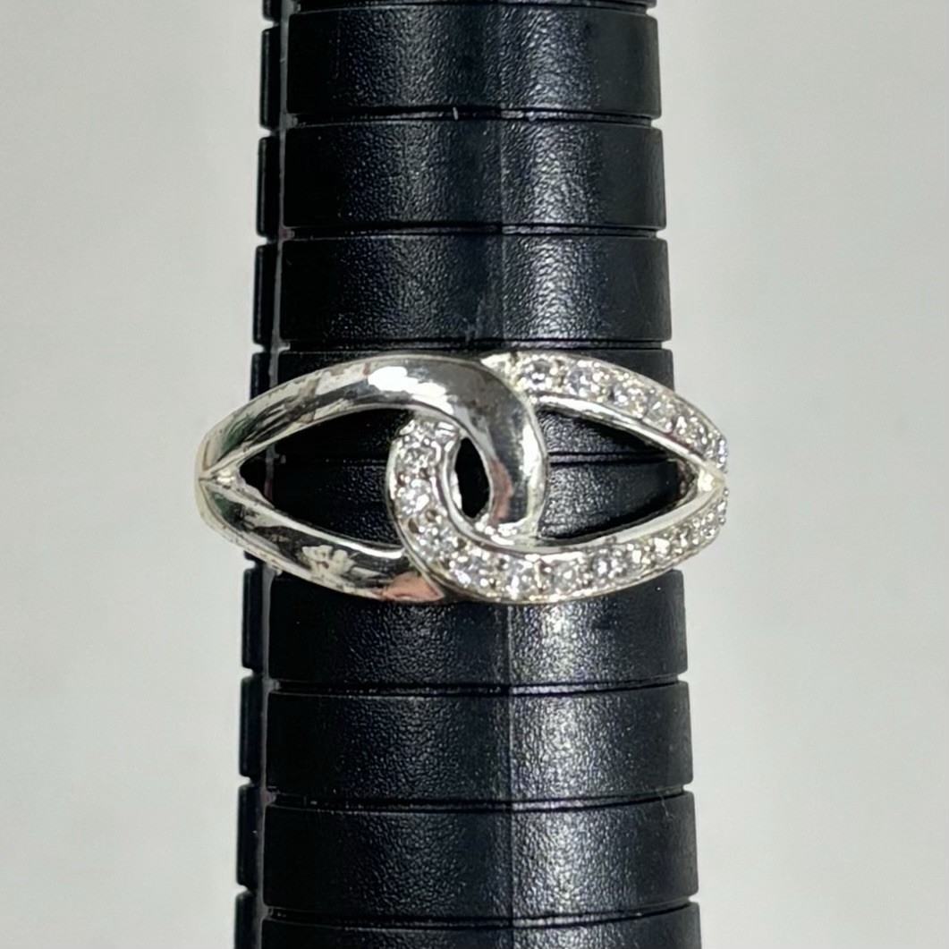 925 Sterling Silver CZ Interlocking Loop / Knot R… - image 9