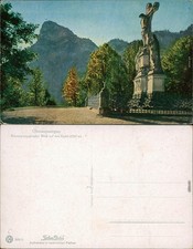 Ansichtskarte Ansichtskarte Oberammergau Kreuzigungsgruppe und Kofel 1916