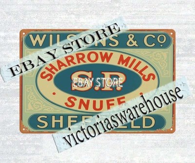 Wilsons Co Sharrow Mills SP sunff Sheffield tin sign