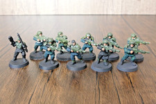 Warhammer 40k Astra Militarum Cadian Shock Troops Squad (x10) Assembled Painted