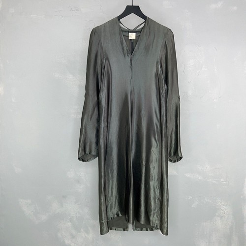 Ann Demeulemeester, Vintage Ann Demeulemeester Midi Long Sleeve Silky Robe Dress FR 36, US XS-S