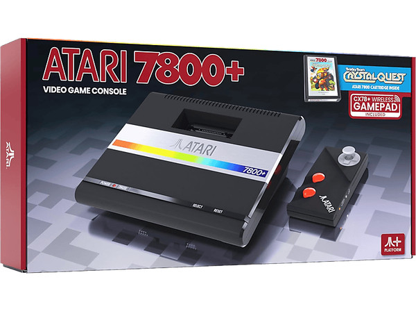 Consola retro - Atari 7800+, Gamepad inalámbrico CX78+, Juego Bentley Bear